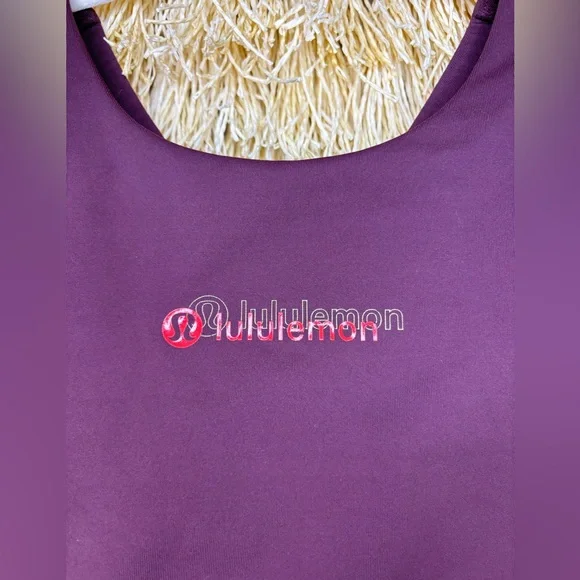 SOLDLululemonRARE NWOT💎Energy Bra High-Neck Longline✨Lunar New Year Cassis✨sz 4 - Picture 7 of 16